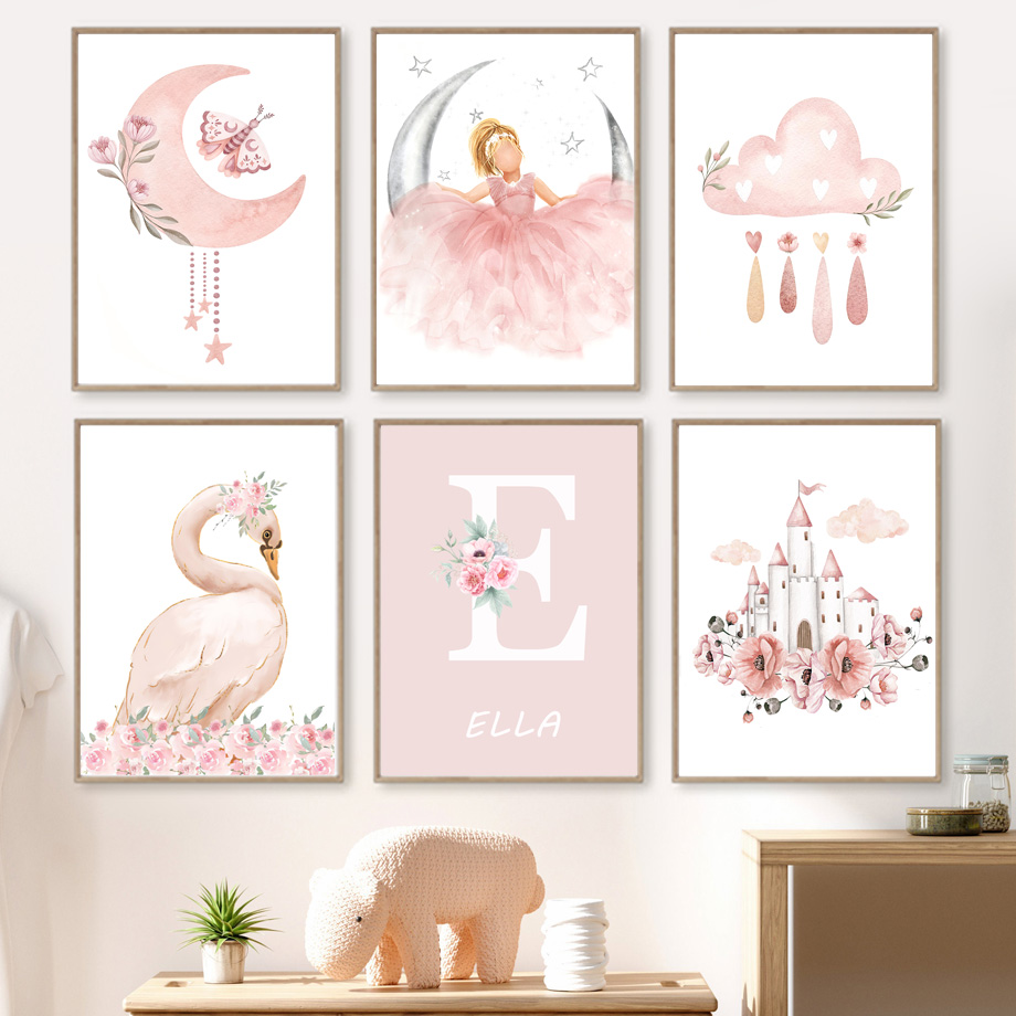 Pink Angel Girl Sun Moon Cloud - Animals Baby Nursery review and price