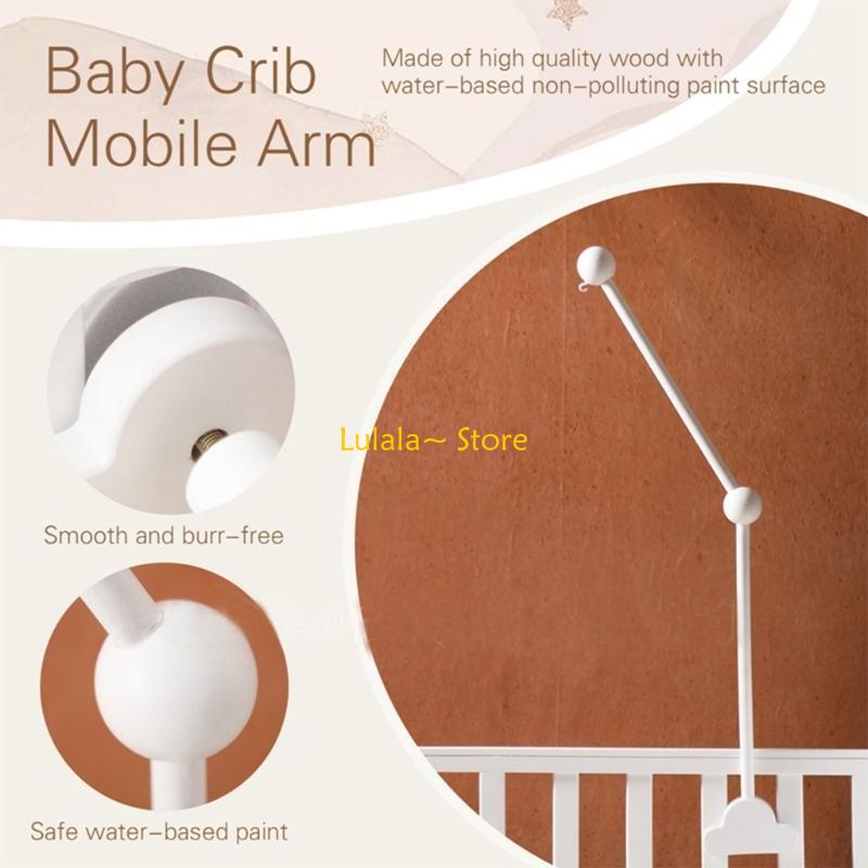 Y4QA Crib Hanging Holder Woode - Crib Mobile Musical review and price