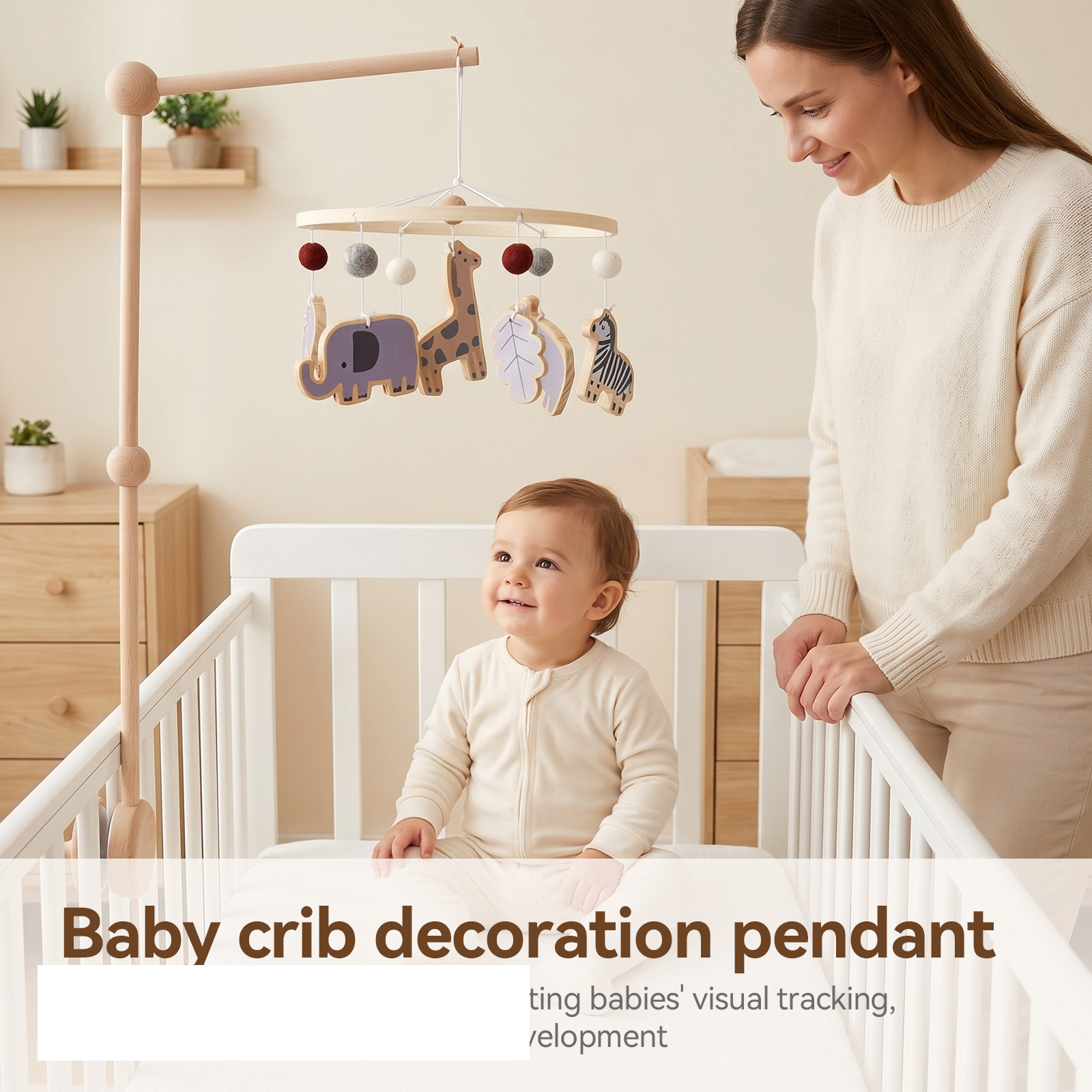 Wooden Forest Baby Bed Bell An - Crib Mobile Musical review and price