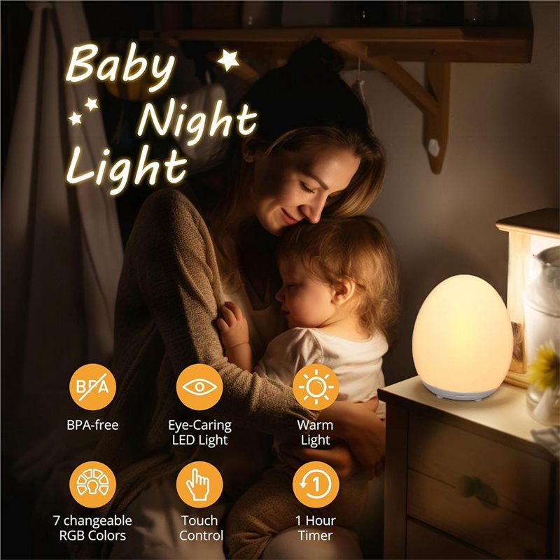 TKOH-Led Eye-Caring Baby Night - Baby Nursery Egg Light review and price
