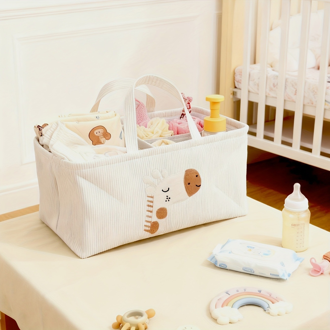 Cute Lion Diaper Caddy Foldabl - Baby Nursery Organiser review and price