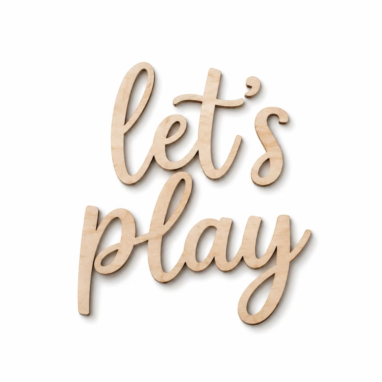 Let's Play Wooden Wall Sign, P - Baby Nursery Room review and price