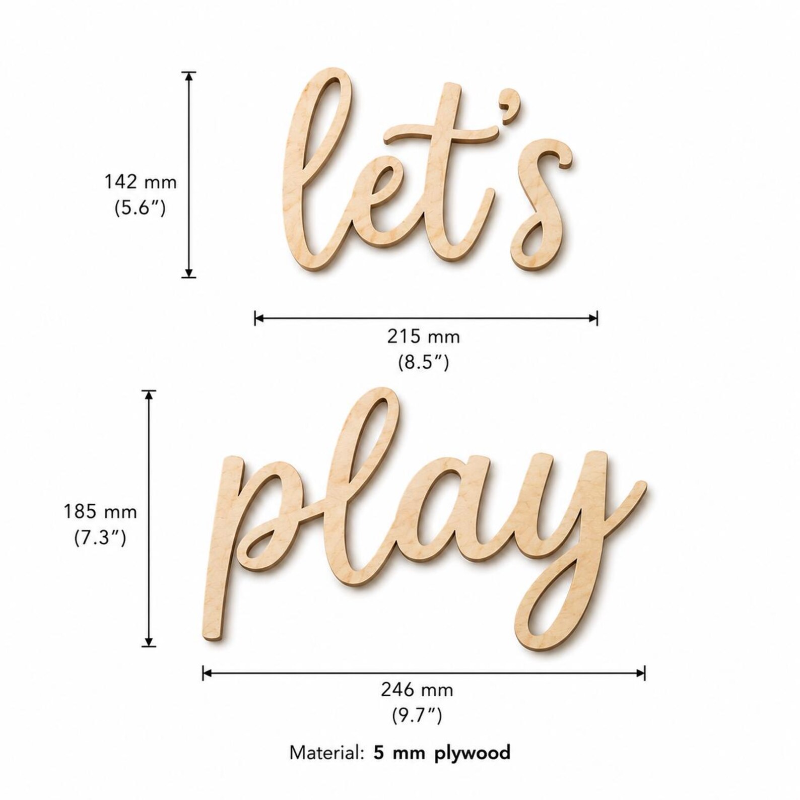 Let's Play Wooden Wall Sign, P - Baby Nursery Room review and price