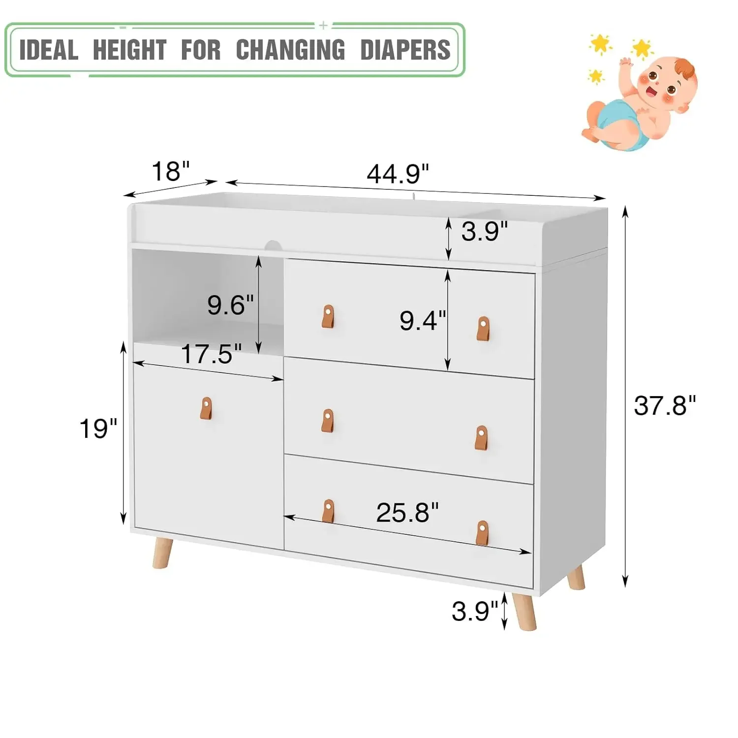 Baby Dresser Changing Table wi - Baby Nursery Dresser Changing Table review and price