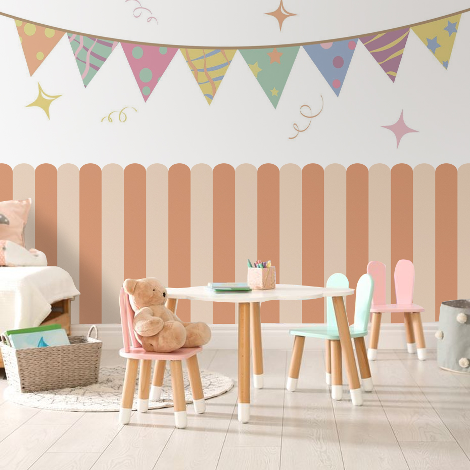 Multicolor Vertical Striped Ar - Baby Nursery Room review and price